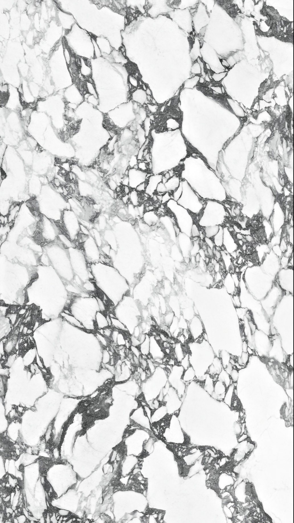 Premium Bvlgari White (High Gloss), Dual-sided Full Continuous Vein